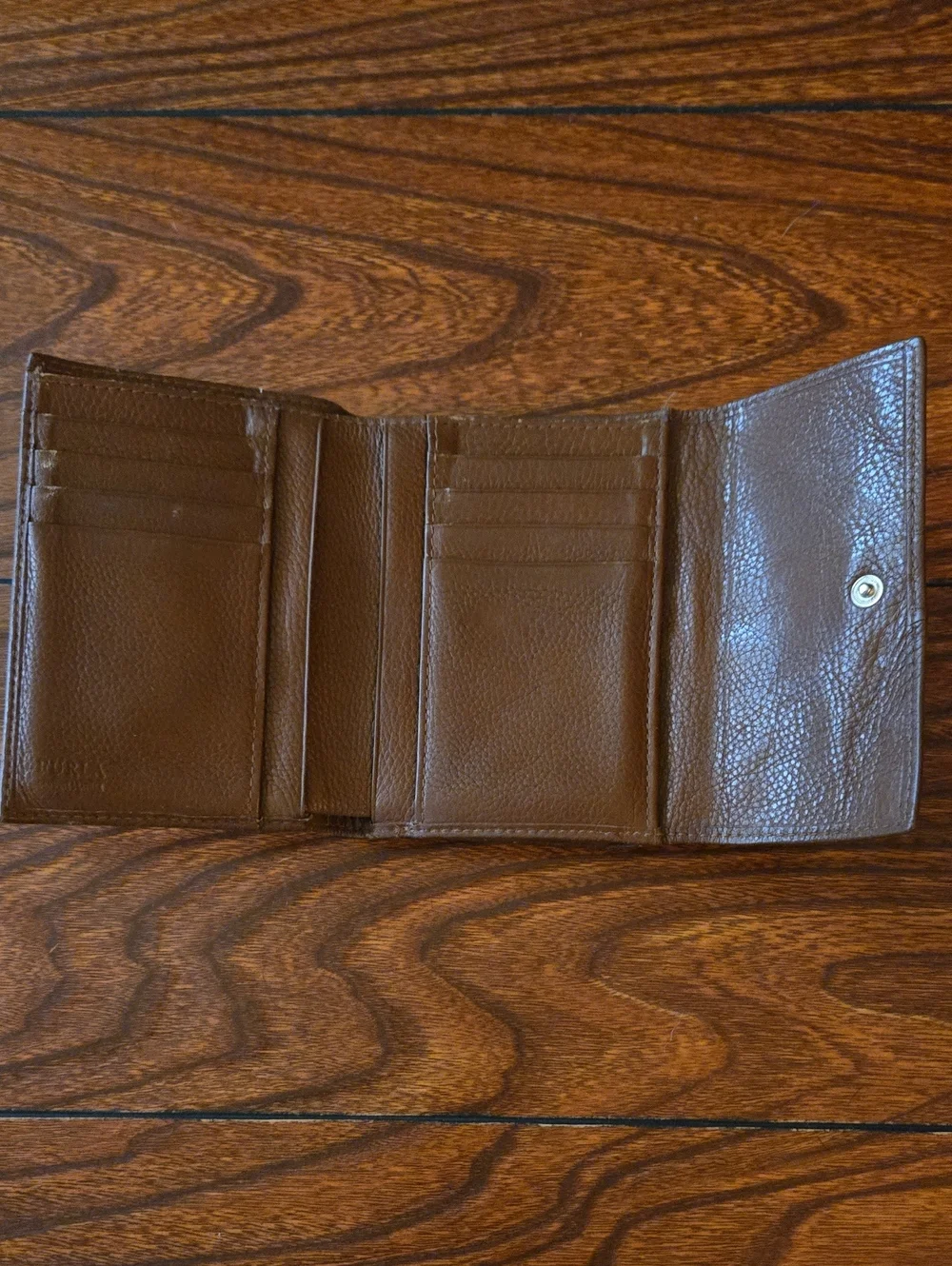 Furla Brown Leather Fold Wallet